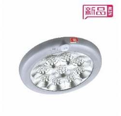 圓形灰色防火塑料聲控吸頂燈